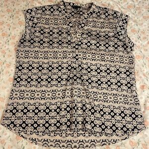 The Limited Black and Cream Patterned Women's Top,‎ size XL